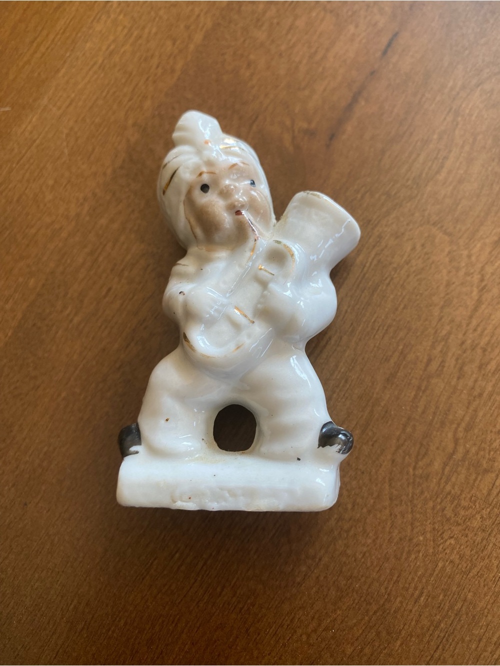 Vintage Music Musician w Tuba & Turban Ceramic Figure Shelf Decor Japan MCM